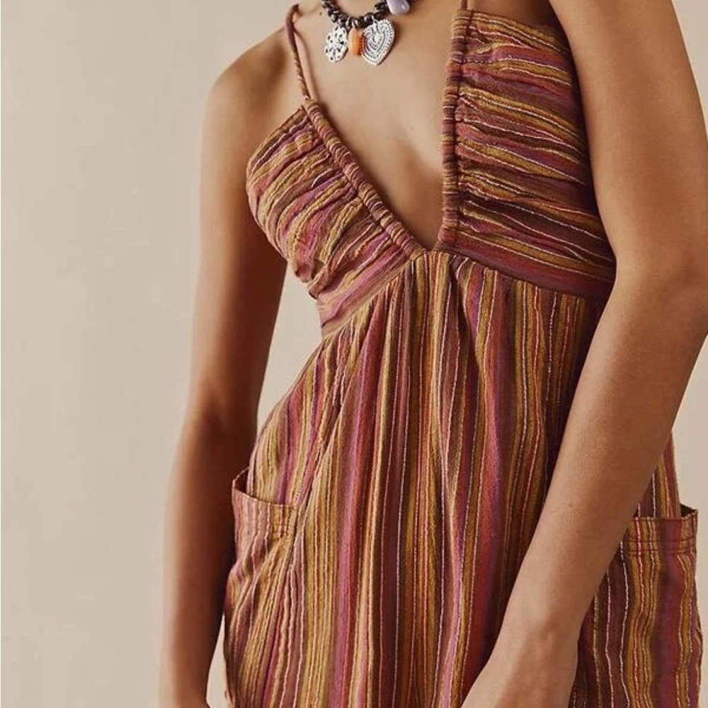 Free People Sundaze for Surfing Jumpsuit Red Clay - Picture 2 of 6